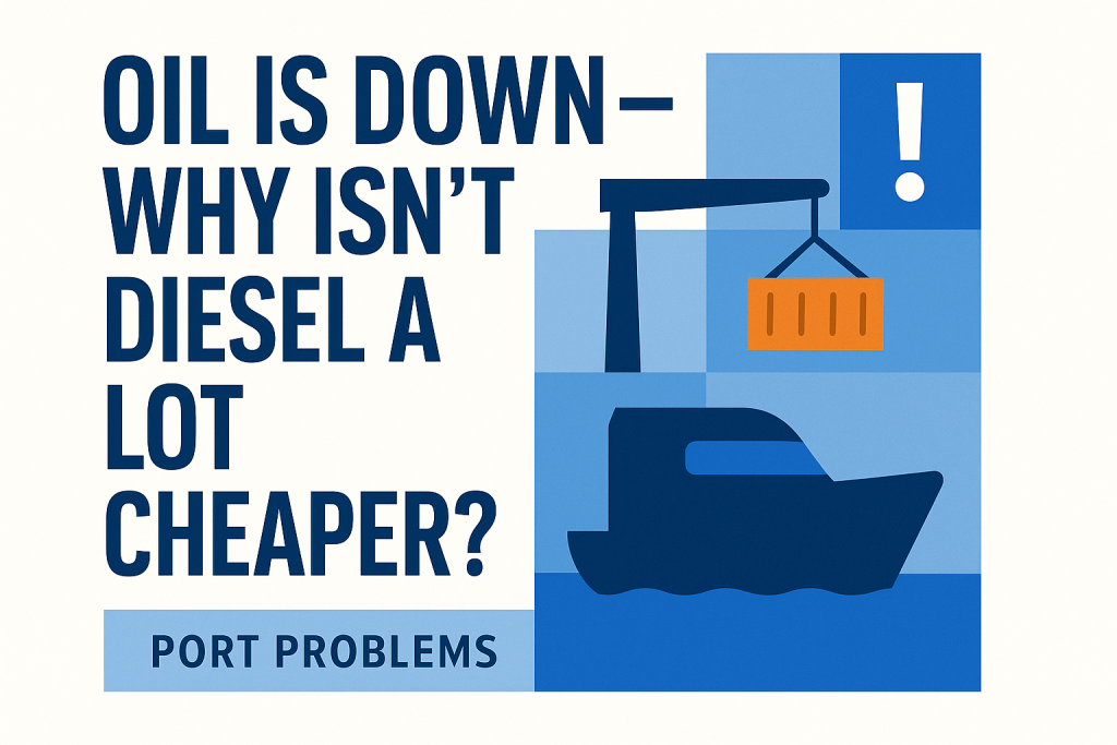 Oil Is Down – Why Isn’t Diesel A Lot Cheaper Port Problems