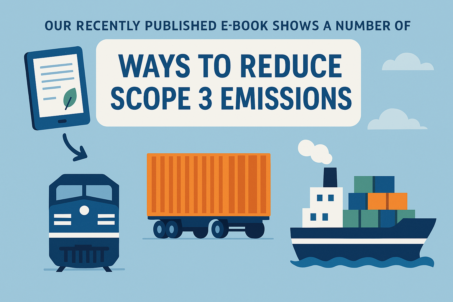 Our recently published e-book shows a number of ways to reduce Scope 3 emissions.  You can get it You can download it here.. Some follow-ups from previous news: Cincinnati voters approved a $1.6 billion sale of the rail line it owned that runs from Cincinnati to Chattanooga Recall the variability in transit times we talked about in October. Is this the solution--BNSF Railway and J.B. Hunt added intermodal service for time-sensitive cargo? Expect container prices to decline next year when an additional 9%  capacity will come online.