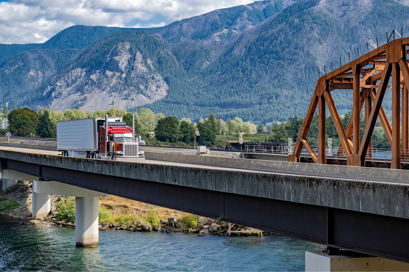 truck on bridge