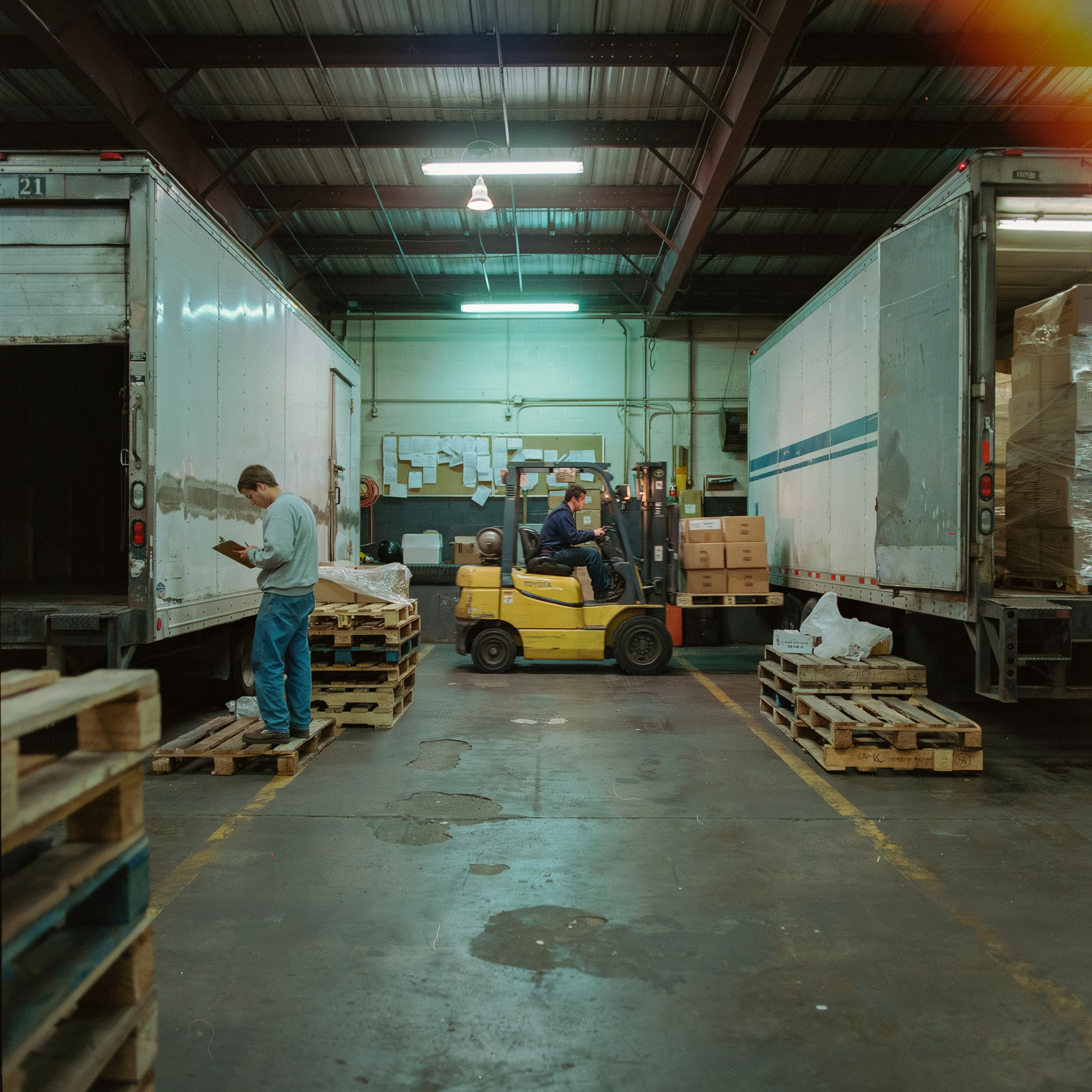 Warehouse dock team loading a trailer, representing execution-ready supply chain planning